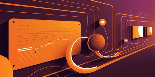 A monitor, with indicators that represent the path taken by the visitor within a website